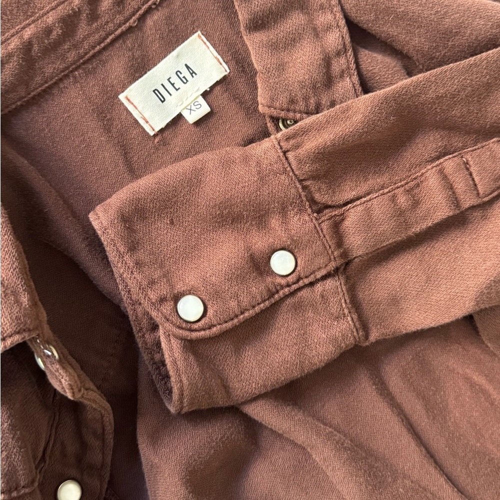 Brown Button-Up Shirt - Picture 5 of 5